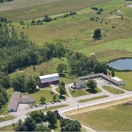 Aerial view of landscaped grounds at Total Freedom New York, a treatment center in Buffalo.
